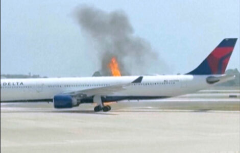 Delta plane catches fire at Orlando airport, forcing passenger evacuations